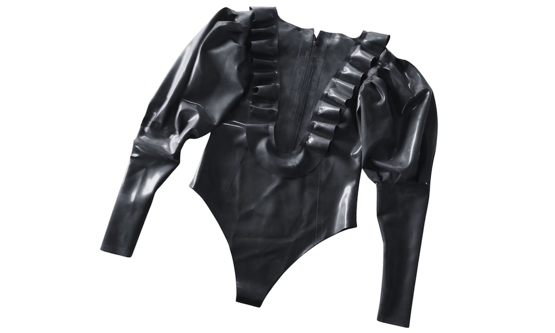 Puff Sleeve Latex Playsuit - Etsy