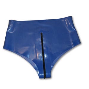 Rubber Pants with Zip Front Opening