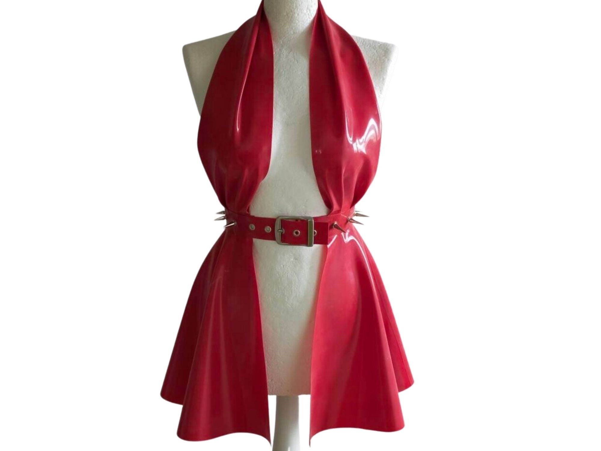 strapless open back dress Fantasy Latex Floral Embellished Mini Dress Pink main image 1