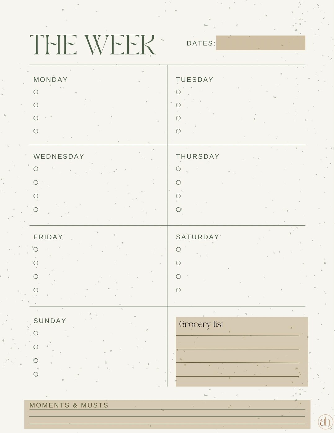 Busy Mom Weekly Planner Printable: Family Schedule Organizer (PDF ...