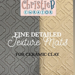 Moroccan Tile Texture Mat: Fine Detail Ceramic Clay, Pottery