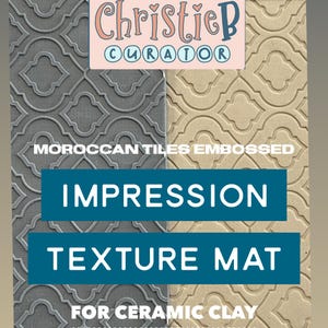 Moroccan Tile Texture Mat: Embossed Ceramic Clay Detailing