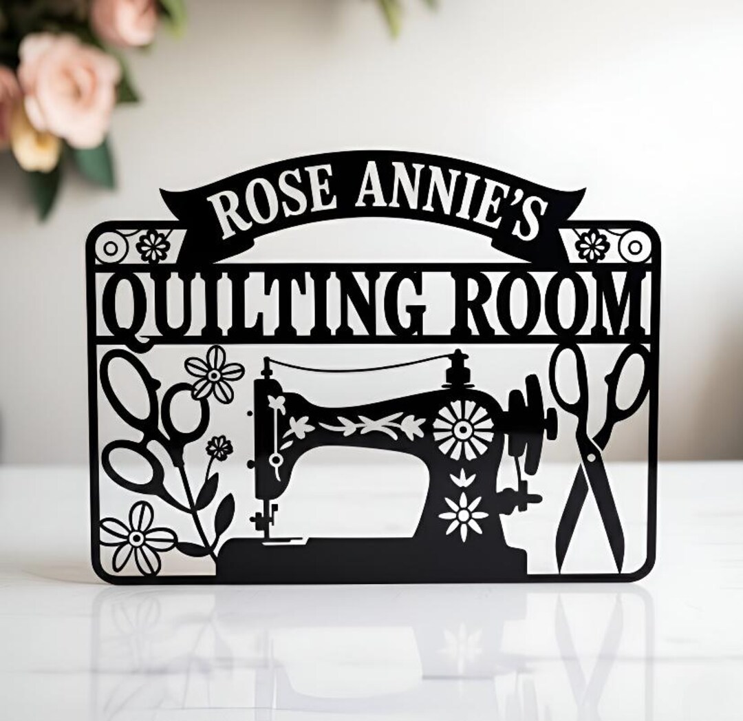 Custom Quilting Sign, Personalized Sewing Room Sign With Name, Craft ...