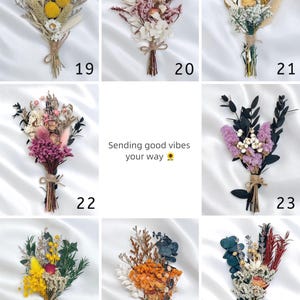 Minibukett med torkade blommor, Frierigåva för brudtärnor, Bröllops- och heminredning, Presenter till brudtärnor bild 6
