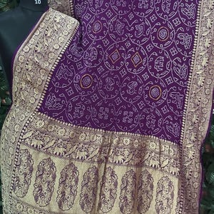 Pure Banarasi Georgette BANDHANI Saree