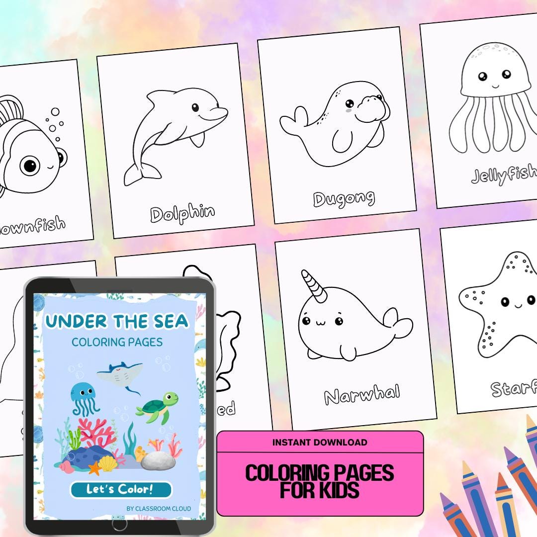 30 Under the Sea Coloring Pages | Ocean Animals Printable Activity ...