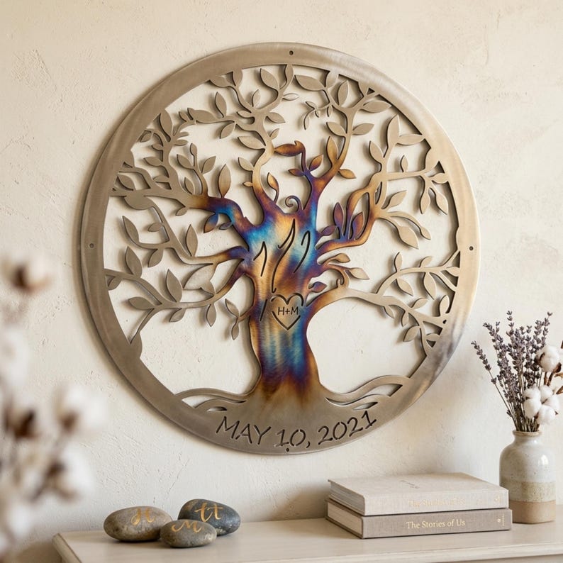 Personalized Nature Inspired Metal Wall Sculpture