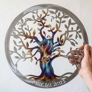 Elegant Tree Of Life Steel Wall Decor For Living Room