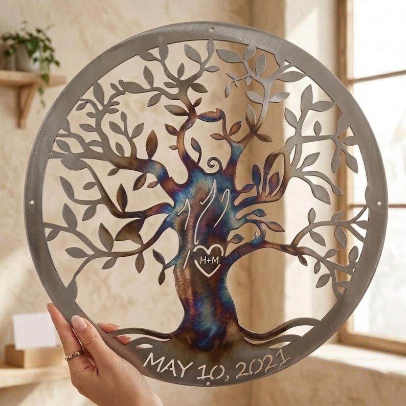Custom Wedding Gift Tree Of Life Steel Wall Art
