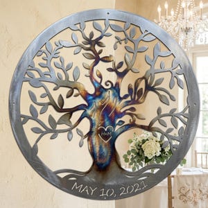 Handmade Tree Of Life Metal Wall Hanging For Couples