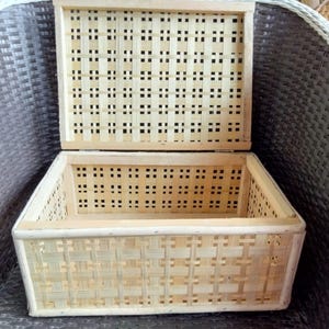 Woven Decorative Storage Box - Handmade Bamboo and Rattan Organizer