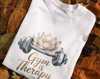 Cita motivadora de fitness con mancuernas de LOTUS para terapia de gimnasio