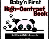 High Contrast Baby Book Printable Animals Black White Red Newborn Visual Stimulation 0 12 Months Montessori Baby Shower Gift