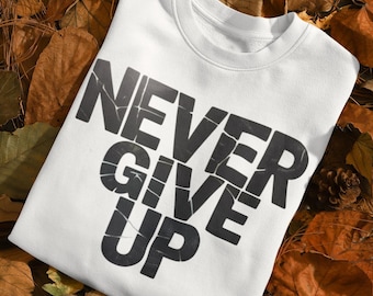 Camiseta "Nunca te rindas", camiseta motivacional, regalo inspirador, camiseta para entrenar en el gimnasio, sudadera con capucha "Perseverance", gorra "Hustle Mindset"