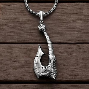 925 Sterling Silver Viking Battle Axe Pendant – Norse Warrior Amulet Necklace for Men, Handcrafted Nordic Jewelry, Gift of Strength for Him