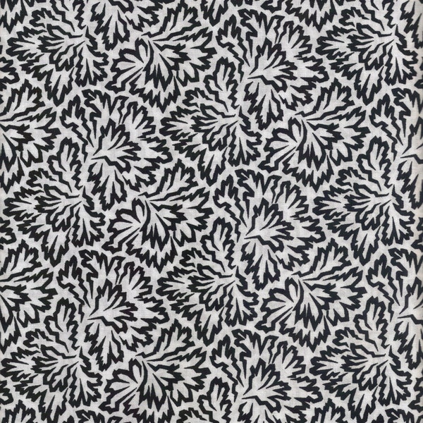 Silhouettes, Fabric, Black and White, 1/2 Yard