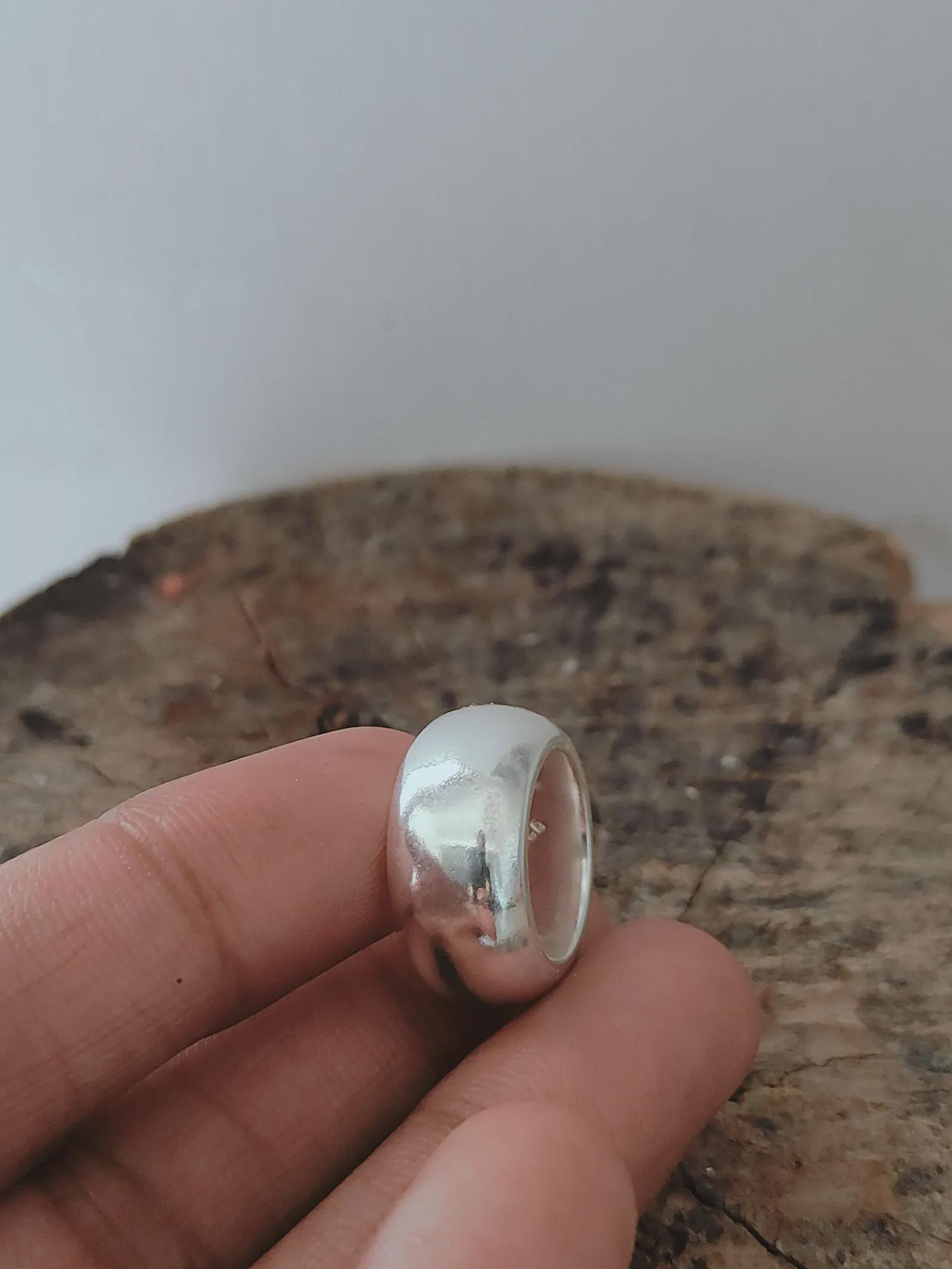 925 Sterling Silver Ring – Thick Heavy Wide Band Statement Jewelry ...