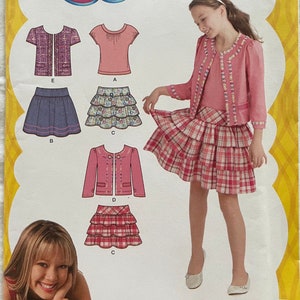 Simplicity 2242 Pattern Girls&#39; Skirts, Jacket, Knit Top Sz 7 - 16  UNCUT