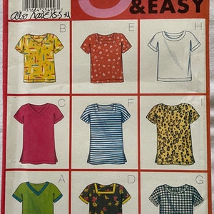 Simplicity 7086 Pattern Misses' Shirts Sz 6 - 12 UNCUT