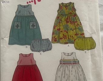 New Look 6072 Pattern Girls' Dress, Panties  Sz 1/2 - 4 UNCUT