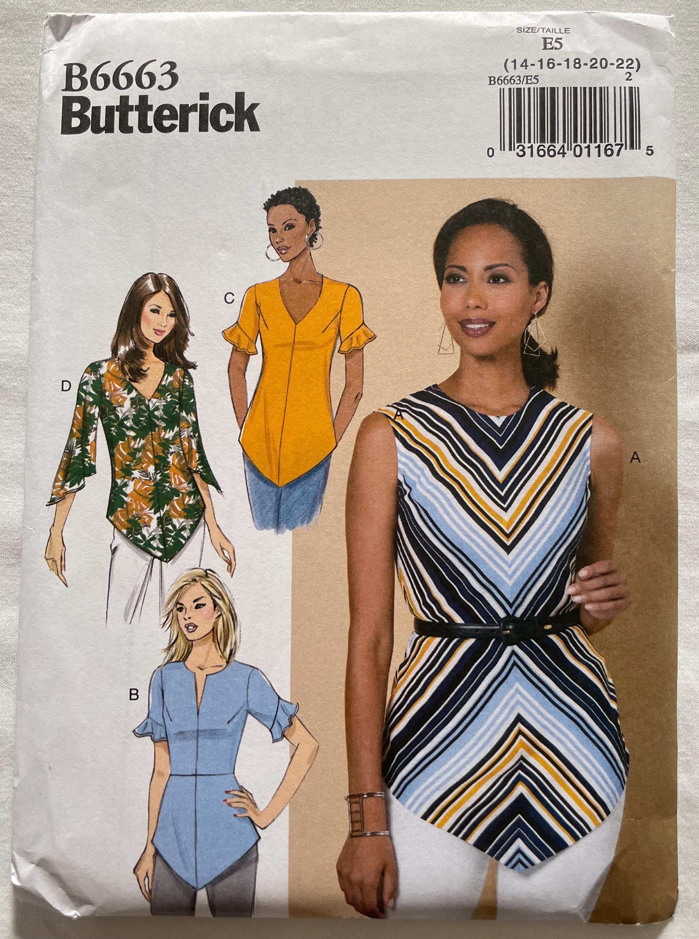 Patron De Couture Butterick B7013A - Hauts, Jupes, Pantalons En Tricot Pour Femme - Tailles XS à XXL