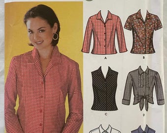 最も信頼できる Simplicity 7086 Pattern Misses' Shirts Sz 6 - 12 UNCUT 裁縫材料