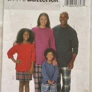 Butterick 5572 Pattern Children&#39;s Pajama Top, Shorts, Pants Sz 3 - 12 UNCUT