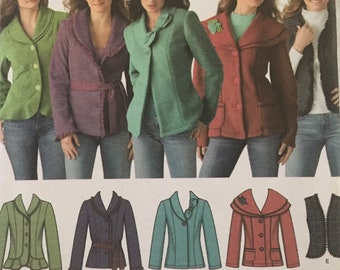 Simplicity 4032 Pattern Misses' Jackets and Vest Sz 8 - 16  UNCUT