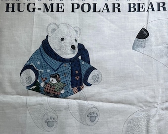 15&quot; Hug-Me Polar Bear Fabric Panel Cut, Sew, Stuff