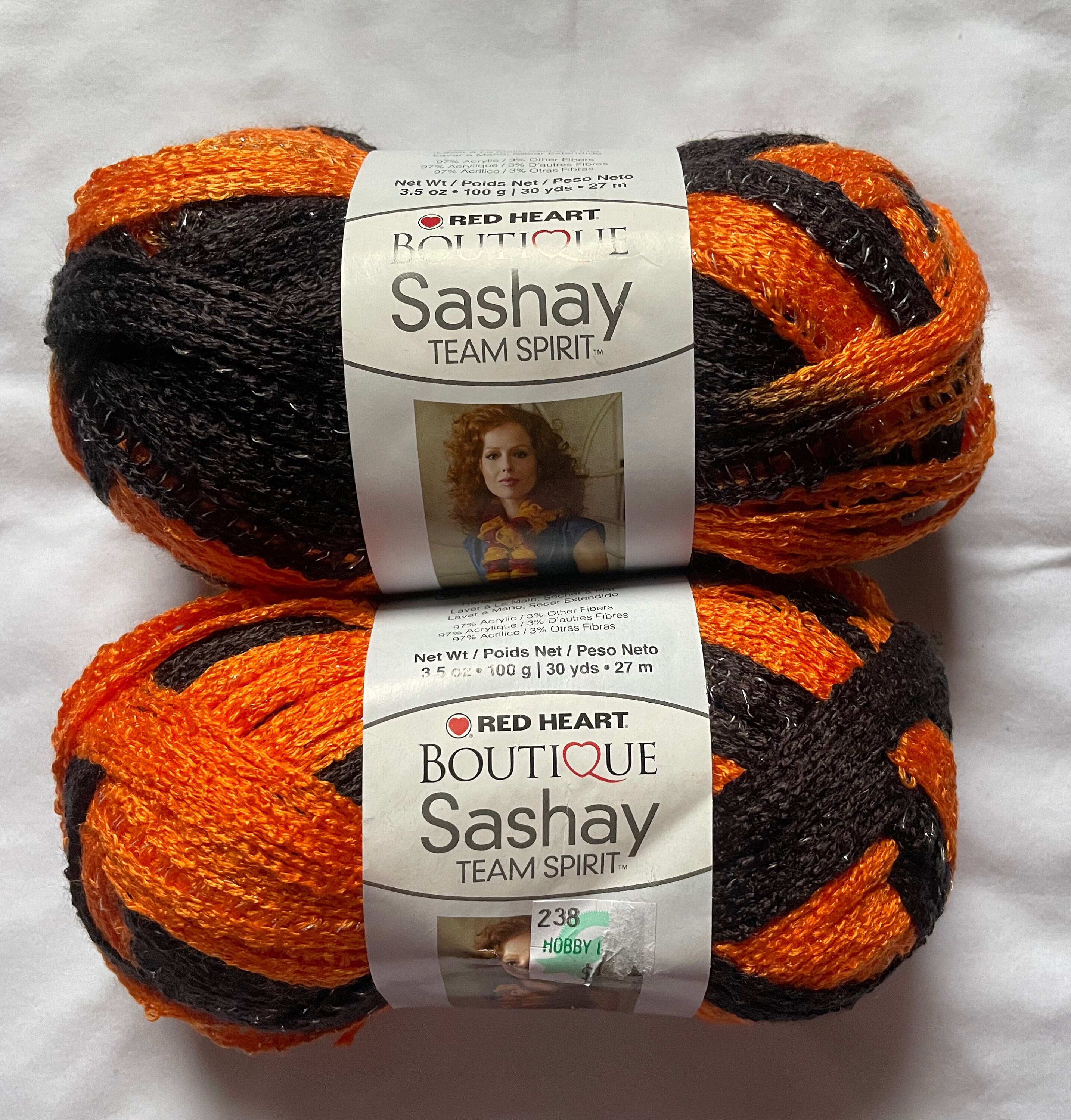 Red Heart Team Spirit Orange & Black Knitting and Crochet Yarn