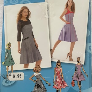 Simplicity 1687 Pattern Misses&#39; Dress with Bodice & Sleeve Variations Sz 4 - 12 UNCUT