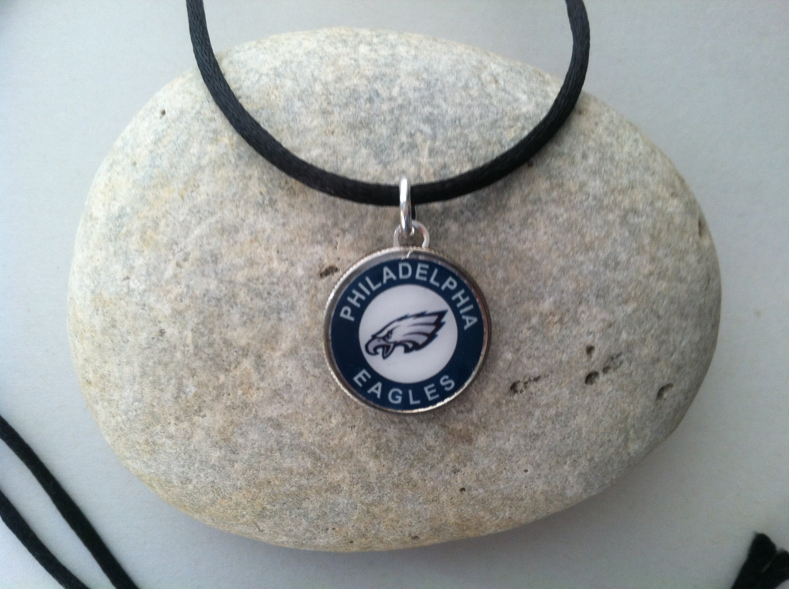 2-sided Philadelphia Eagles Charm Pendant on Chain or Satin | Etsy