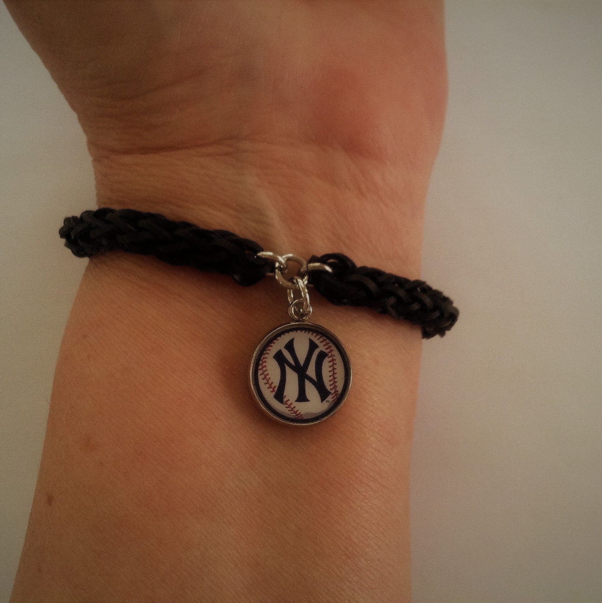 Ny Yankees Rubber Bracelet Etsy