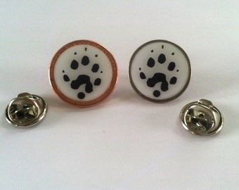 Ferret Paw Print Lucky "Pinny" Penny Pin or Dime Pin