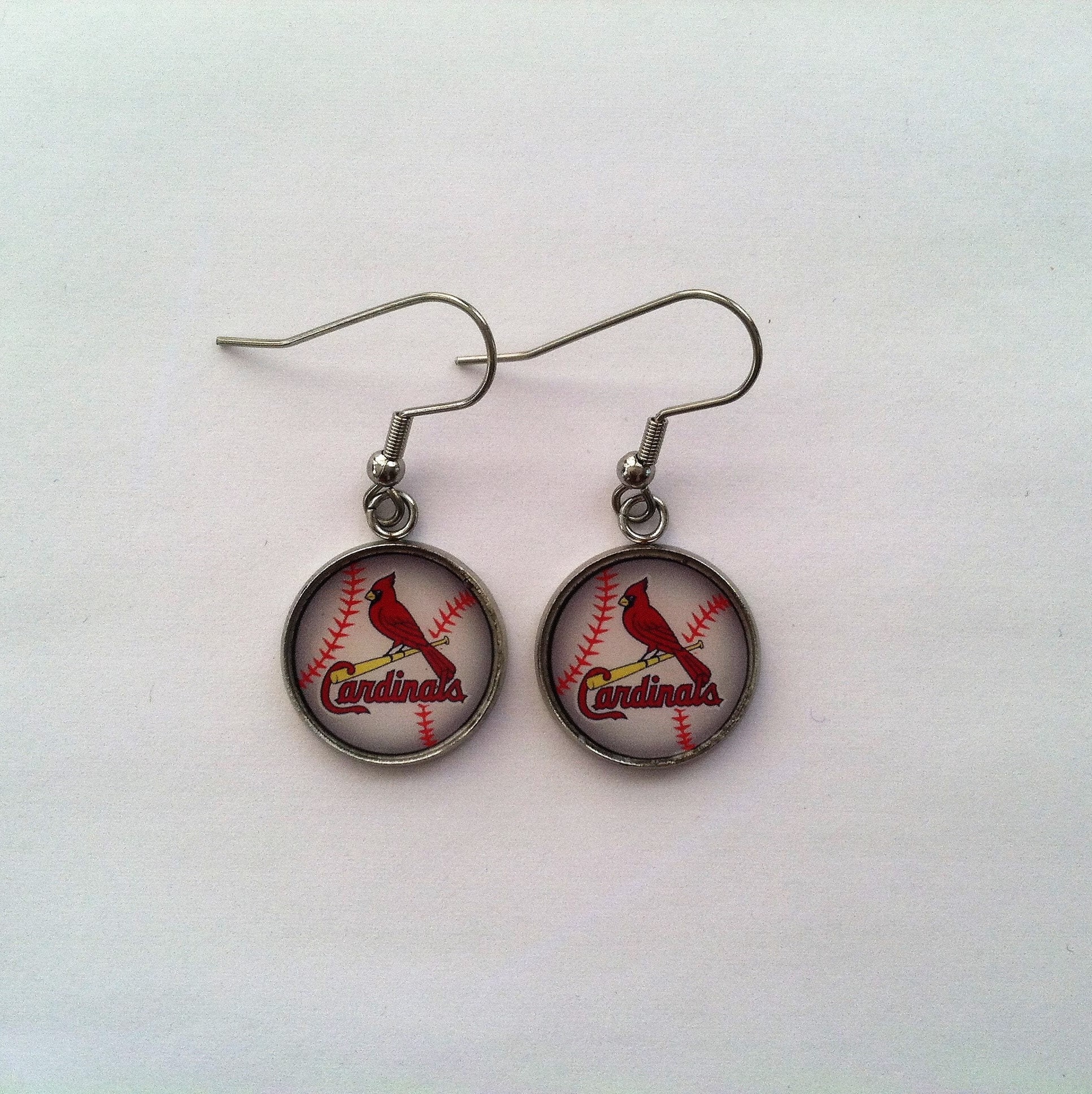 Saint Louis Cardinals Baseball Stainless Steel Earrings Ear 