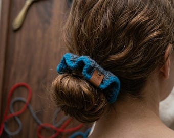 Handmade Crochet Scrunchie Set | Soft Knit Hair Ties for Women & Girls  Boho Hair Accessories | Elastic Hair Band | Cute Everyday Scrunchies