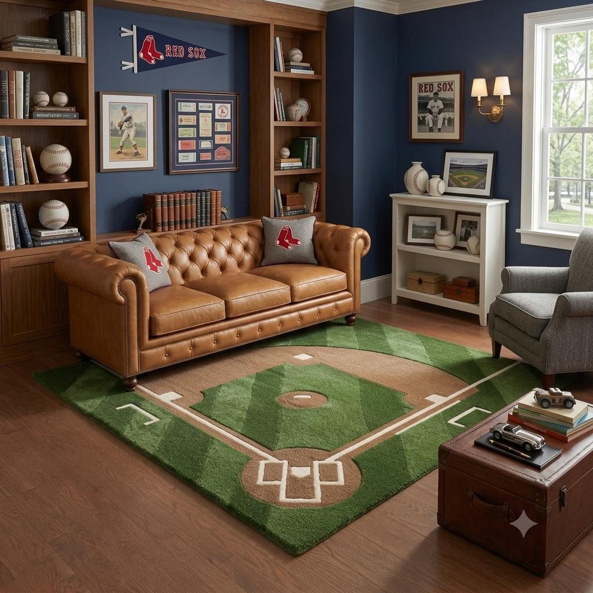 Baseball Rug - Etsy