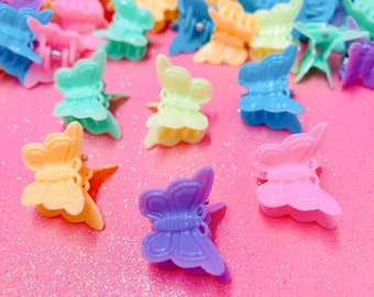 30pc Set, 90's Butterfly Clips, 90's Hair Clips, 90's Accessories, Butterfly Clips, Y2K, Pastel Accessories, Kawaii, 90's Barrettes