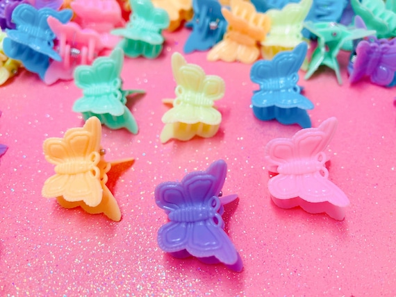 Pastel Butterfly Hair Clips - 90s Y2K Accessories - 20pc Set