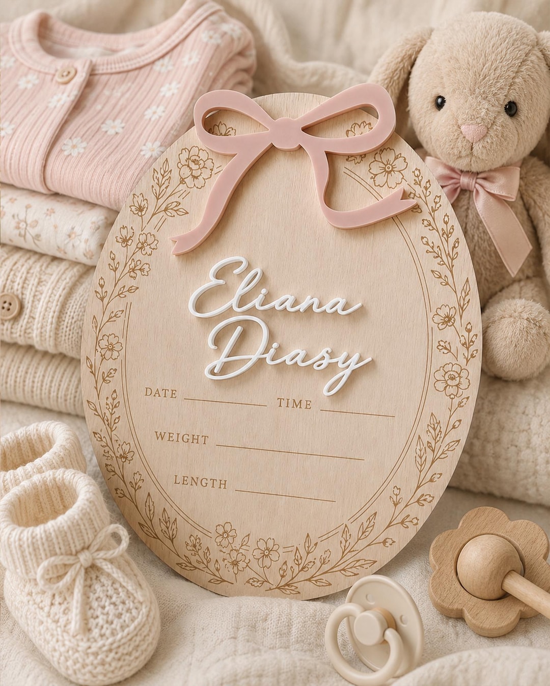 Personalized Birth Announcement Sign, Baby Name Sign for Hospital ...