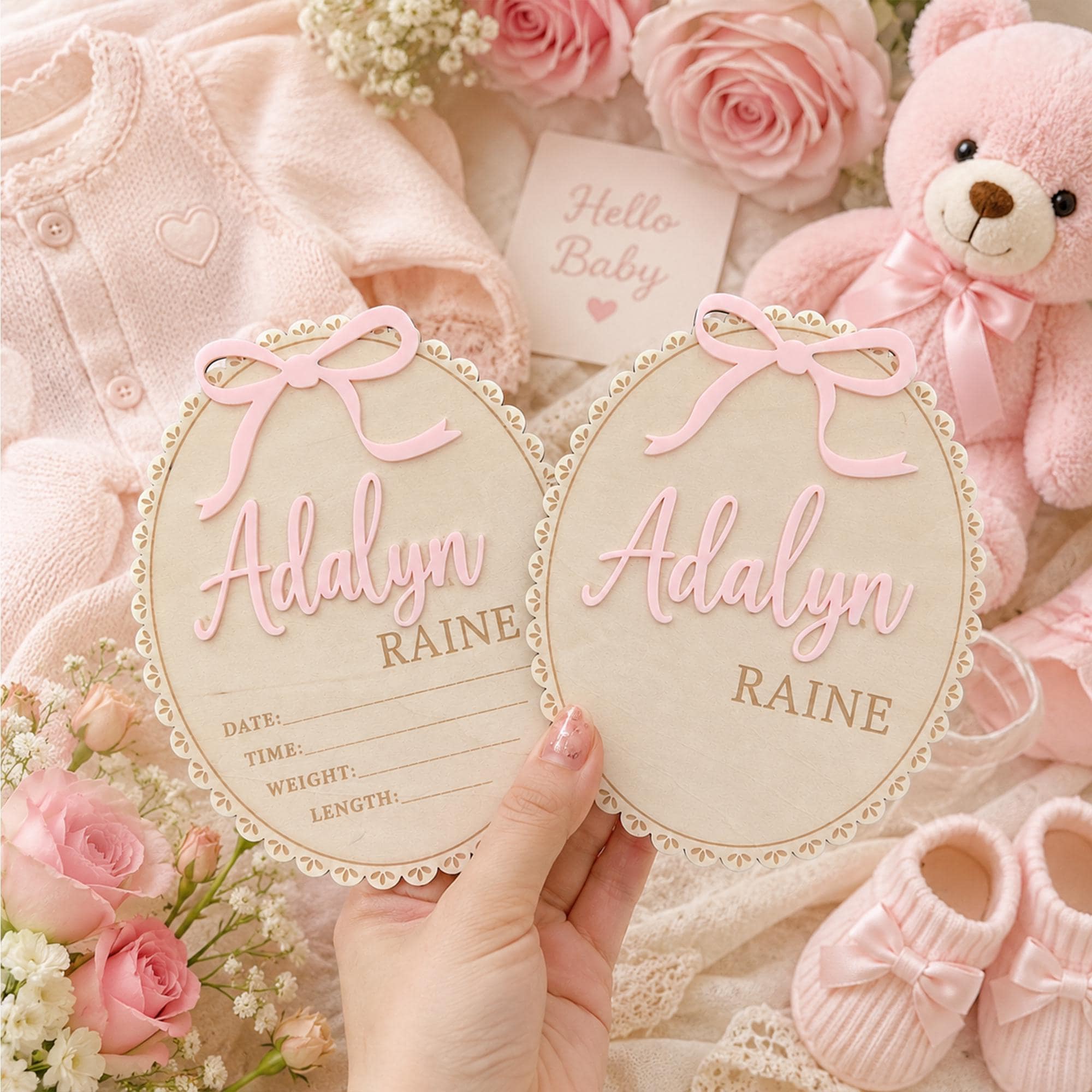 Personalized Birth Announcement Sign, Baby Name Sign for Hospital ...