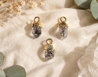 Organic Herkimer Diamond Pendant | Natural Gemstone  Charm | Artisan Jewelry Finding