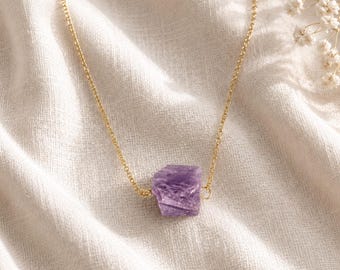 Amethyst Gemstone Bracelet | Dainty Gold Chain Jewelry