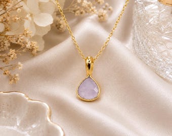 Rose Quartz Heart Pendant Necklace | Handmade Gold Plated Gemstone Necklace | Making Jewelry