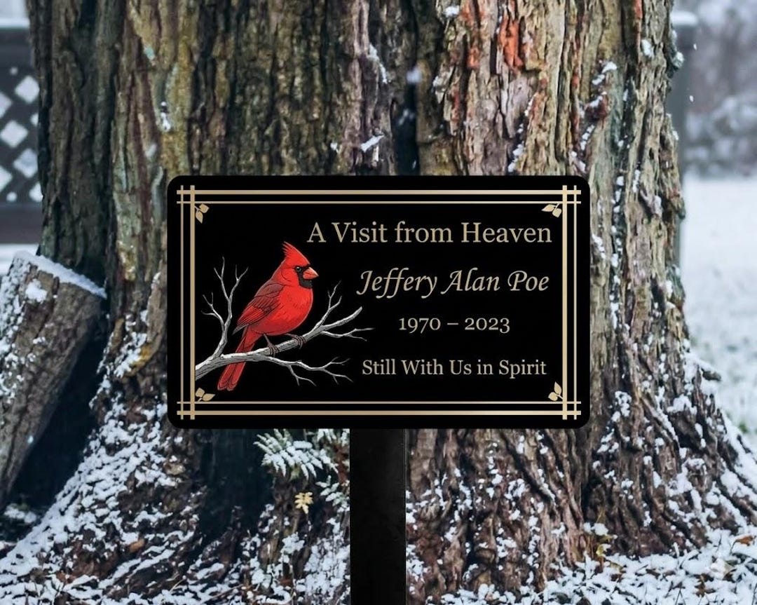 Cardinal Memorial Sign, Personalized 
