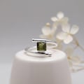 Moldavite Ring Czech Republic Natural Gemstone 925 Solid Sterling Silver Handmade Jewelry