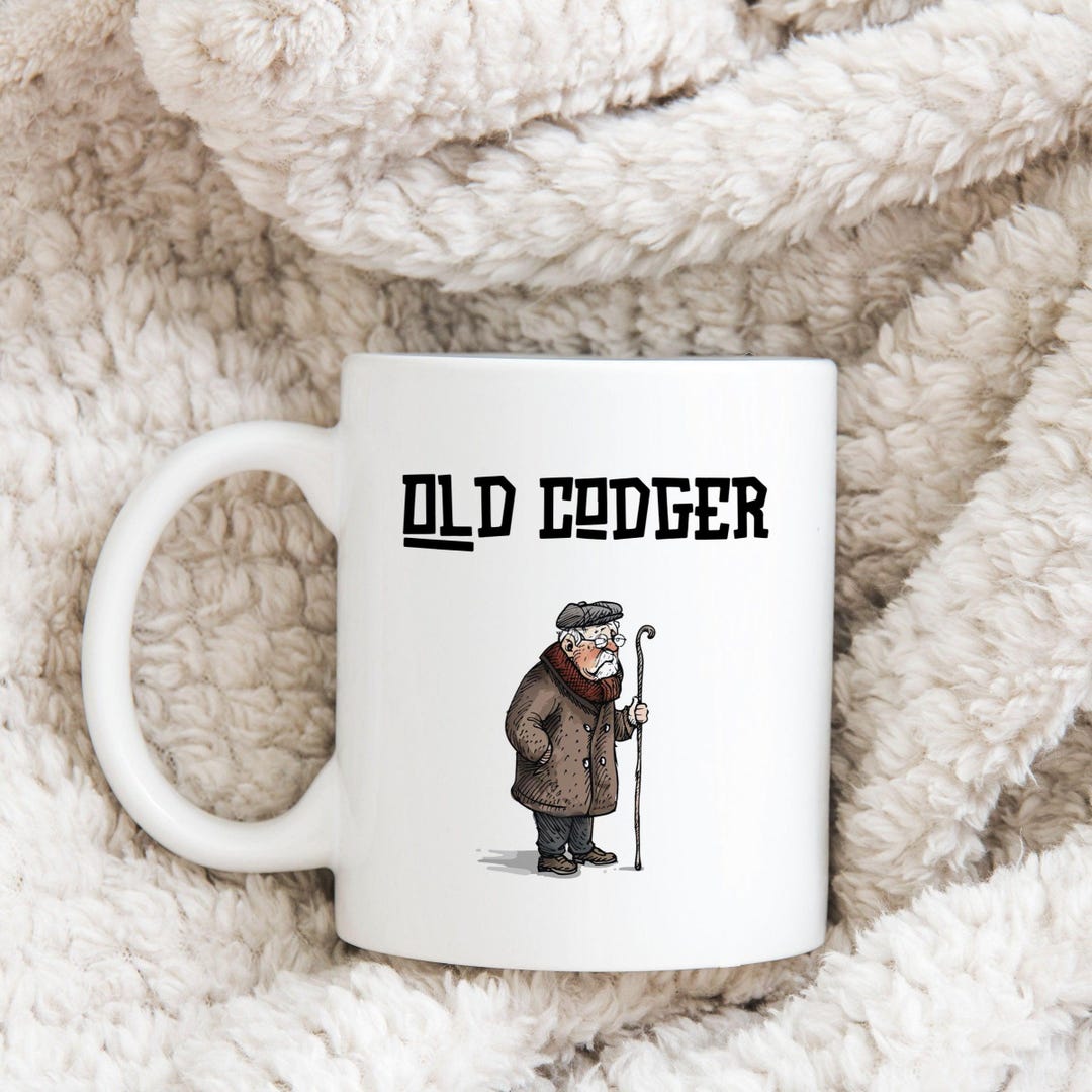 Old Codger Mug Funny Grumpy Grandpa Gift Cartoon Character Coffee Mug ...