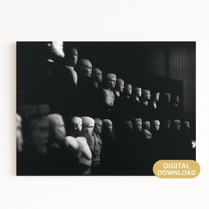 Roman Busts Art – Black & White 35mm Film Print | Digital Download