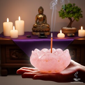 Lotus Resin Incense Holder Incense Stick Burner Zen Home Decor Meditation Gift