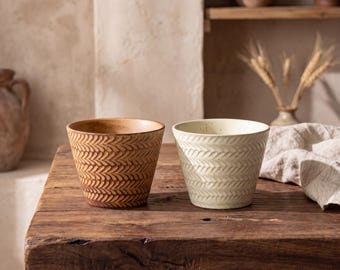 Japanese Embossed Wheat Pattern Ceramic Cup 240ml | Wabi Sabi Stoneware Coffee Cup | Rustic Tea Cup | Vintage Ceramic Tumbler